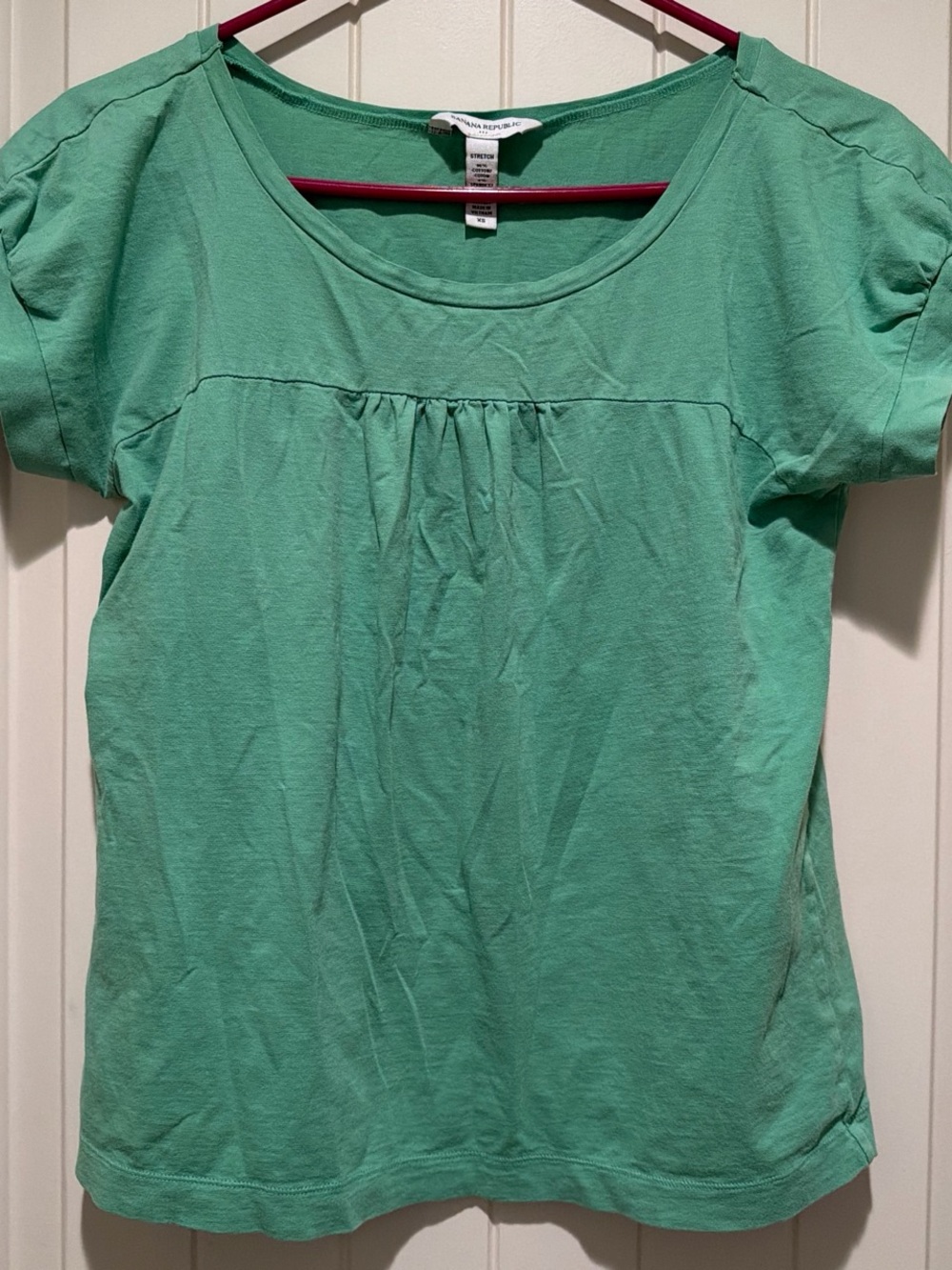 Banana Republic Mint Green Short Sleeve Scoop Neck Top